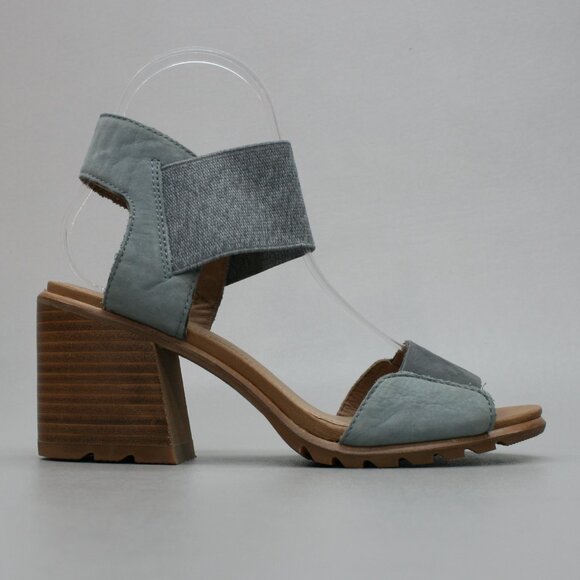 Sorel Ladies 7.5 Nadia Blue Elastic Sandals Slingback Shoes Heels - NL3614-050 - Picture 4 of 12
